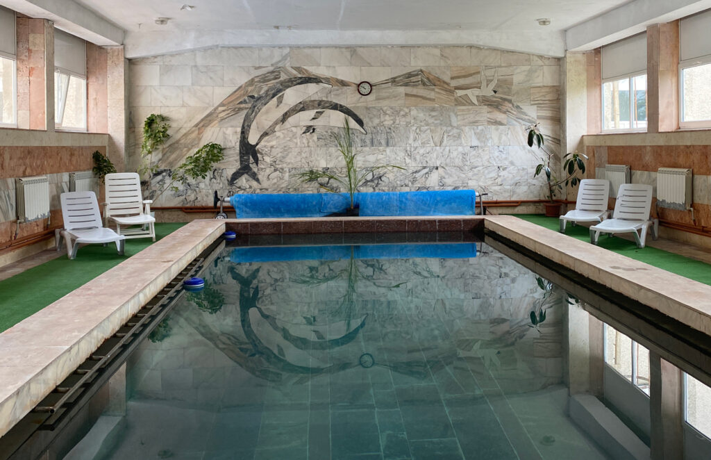 An indoor pool